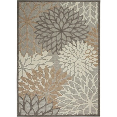 Homeroots 6 x 9 ft. Natural & Gray Indoor & Outdoor Area Rug 384666